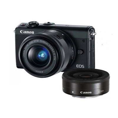 Canon EOS M100 Mirrorless Camera Kit (EF-M15-45 IS STM & EF-M22 STM)