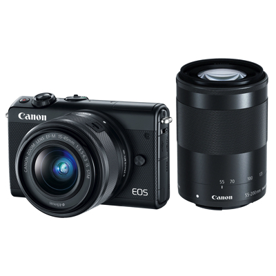 Canon EOS M100 Mirrorless Camera Kit (EF-M15-45 IS STM & EF-M55-200 IS STM)