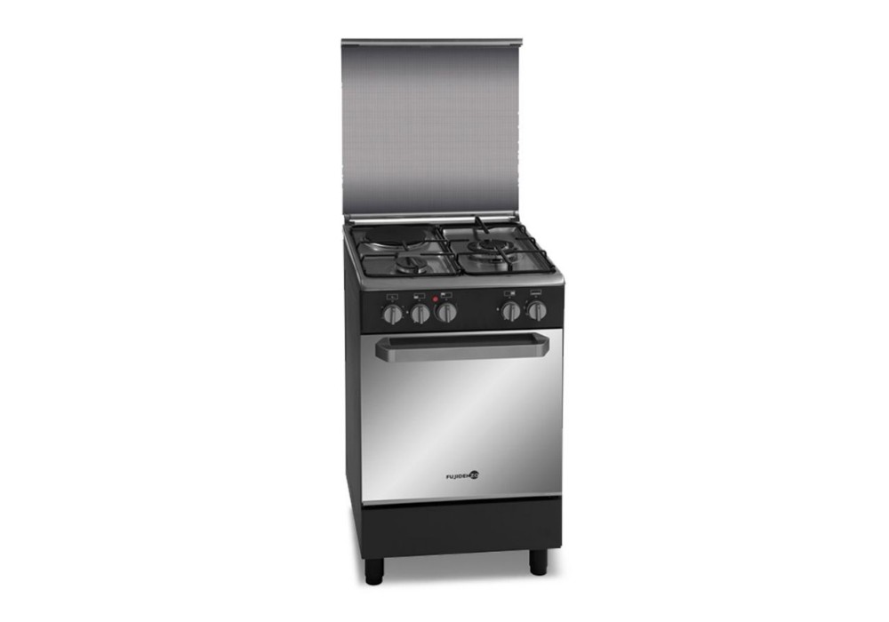 Fujidenzo 50 cm Range, 2 Gas + 1 Electric, Gas Oven, Rotisserie FGR 5521VTRMB