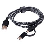 Energea NyloTough 2-in-1 Micro-USB + USB-C Cable